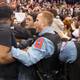 Police break up skirmishes between demonstrators and supporters of Republican presidential candidate Donald Trump that broke out after it was announced a rally at the University of Illinois at Chicago would be postponed on March 11, 2016, in Chicago.
Scott Olson/Getty Images